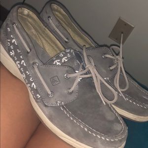 Sperry gray with anchors